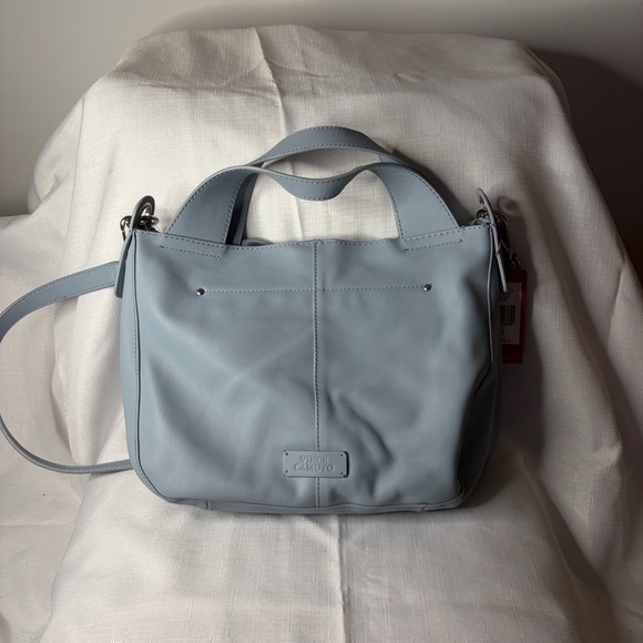 Vince Camuto Leather Miki Small Tote in Sky Blue NWT - Picture 5 of 9